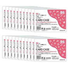 KOKUYO Card Case, Clear Case, Hard Type, B6, Set of 20