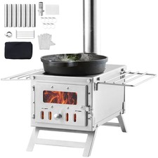 VEVOR Poêle à bois portable tente camping barbecue extérieur 80 po avec tuyaux