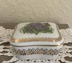 Vintage Heritage House exquisite floral trinket Box "24 KT trimmed Porcelain — photo 4