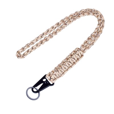 Heavy Duty Braided 550 Paracord Neck Lanyard Keychain for Men Women Outdoor S...