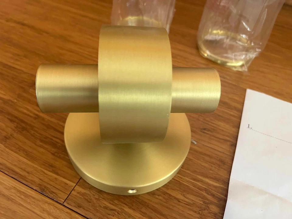 Two Light Wall Sconce from the Crosby Collection - Maxim Lighting - Satin Brass - Image 3 of 4