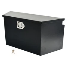 Black Steel 33"X12"X15" Truck Tongue Tool Box Trailer Flatbed Storage Toolbox
