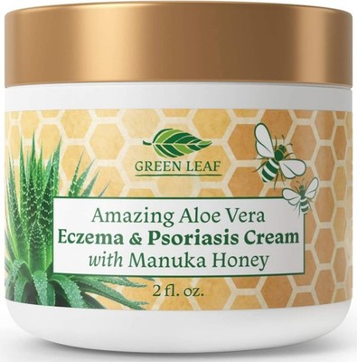 Manuka Honey Eczema Cream Moisturizing Lotion for Psoriasis Relief - Itchy, D...
