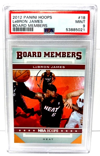 2012 Panini Hoops Board Members LeBRON JAMES Basketball Card PSA 9 MINT
