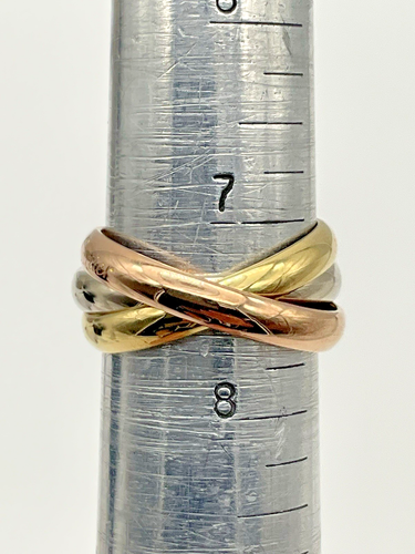 18K Cartier Tri-Color Trinity Gold Band/Ring - Picture 4 of 10