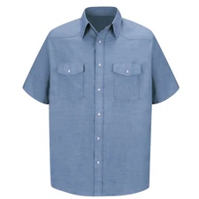Red Kap Men's Short Sleeve Deluxe Western Style Shirt