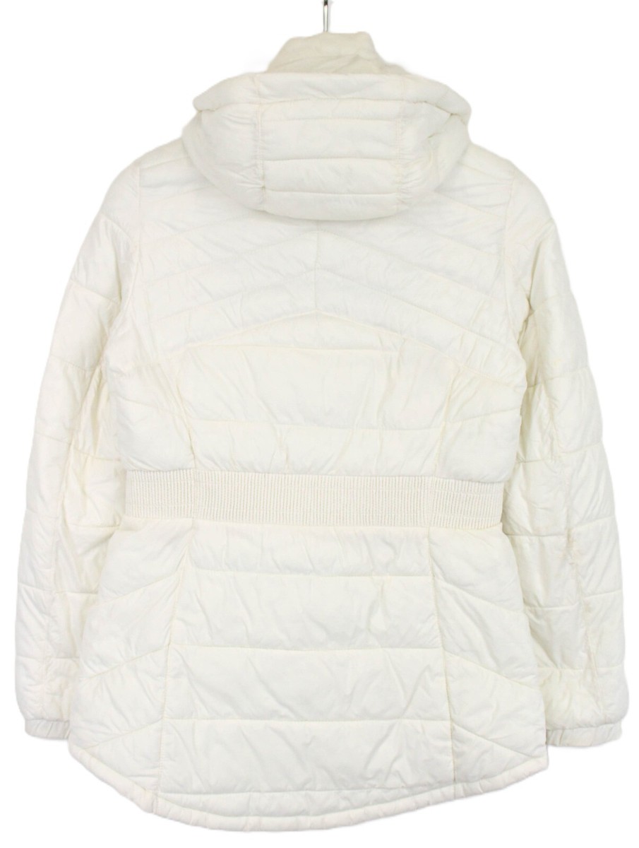 BARBOUR International Jacket Women's EU 36 White Hooded Full Zip