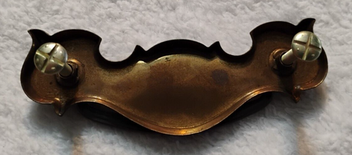 Antike Hardware Fledermausflügel Vintage Messing Schublade Zug 3" Mitte mit Schrauben 11 verfügbar - Bild 4 von 8