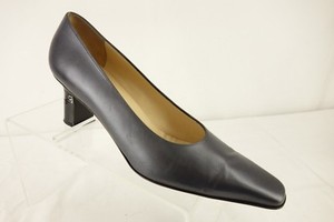 Square Italian Toe tacco Blue Aa Metallic Leather 8 Scarpe Ferragamo Pumps con donna xqwTAgE