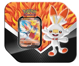 Pokemon TCG Galar Partners Tin, Cinderace V, New & Sealed