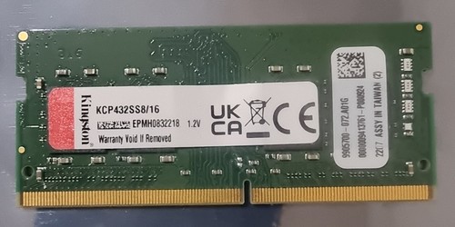 Kingston PC4-25600 PC4 3200AA 16GB 1X16GB DDR4 1RX8 3200MHz 260pin Memory Ram - 第 1/1 張圖片