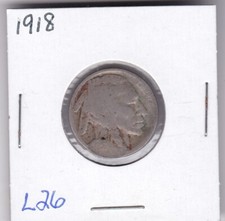 1918 Buffalo Nickel Acid Dated L26
