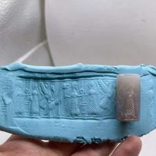 Near Eastern Ancient Intaglio Old Agate Cylinder Stamp Roll Seal Bead