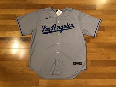 New XL Nike Los Angeles Dodgers Cody Bellinger #35 Grey Jersey MLb