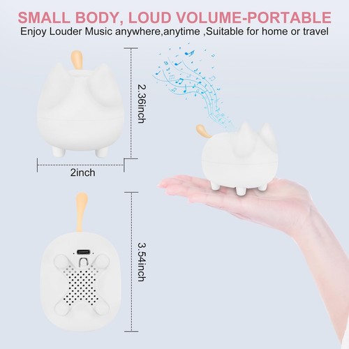 Portable Bluetooth Speaker Cute Cat Mini Wireless Speakers With Loud Stereo Soun - Picture 6 of 8