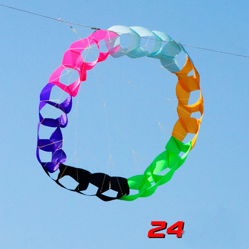 2021 Kite Circle Hole Pendant Kite Soft Outdoor Toy Large Kite Reel 3d Top - Picture 5 of 15