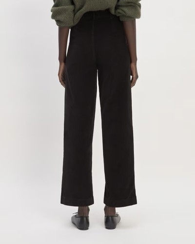 Everlane The Velluto a coste larghe pantaloni neri taglia 4 nuovi - Foto 16 di 18