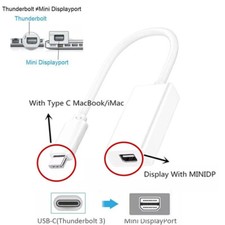 USB 3.1 Type C to Mini DisplayPort DP HDTV TV Video Cable Adapter For MACBOOK PC