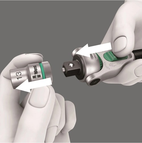 Wera 8100 SA6, 28-teiliges 1/4" Zyklop Speed metrisches Steckschlüssel- & Ratschen-Bit-Set - Bild 7 von 10