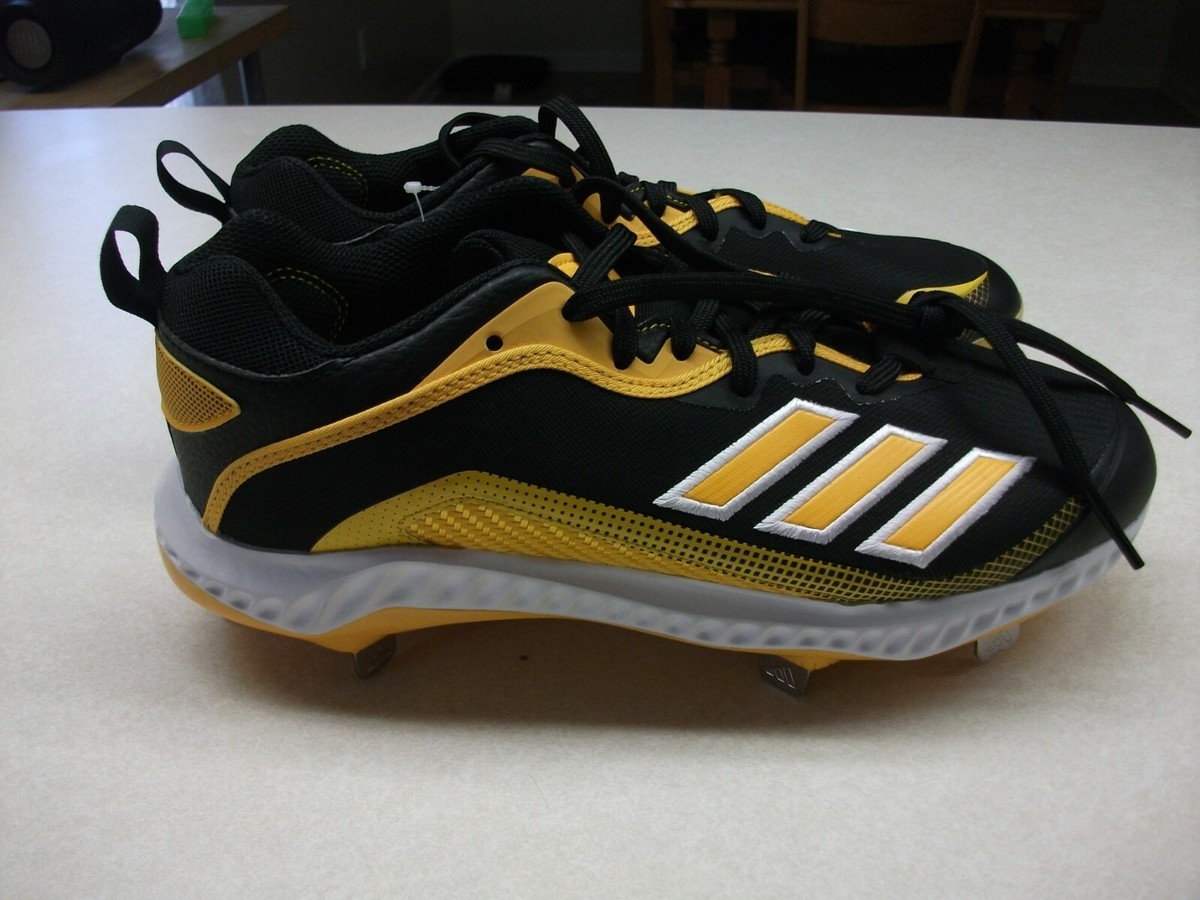 ✅ Adidas Icon 6 Bounce Metal‎ Baseball Cleats FV9346 Yellow/Black Men\'s Size 7.5 Adidas Icon V Bounce Men main image 2