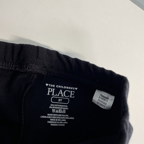 The Children's Place 2T Toddler Girls Capri Leggings Black/White NEW 2-PACK - Picture 9 of 12