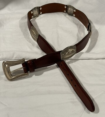 Fossil Brown Leather Belt, Large Women main image 3