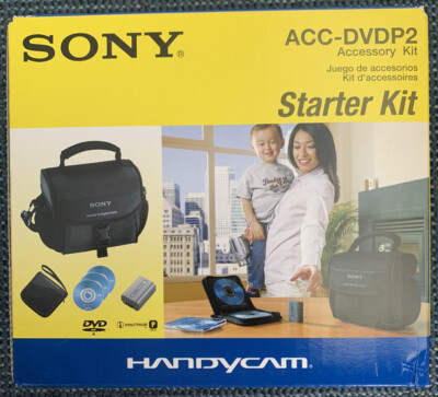 Sony ACC-DVDP2 Accessory Kit. Brand New In Box  Cases , Battery Pack , DVDs