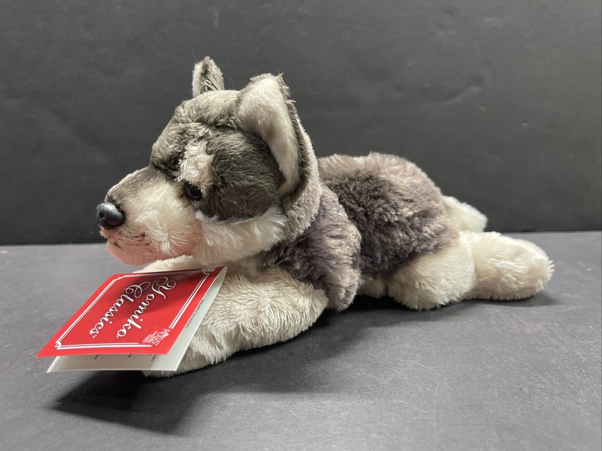 Lovely fluffy/灰色Logic miko：Lovely fluffy Russ Berrie Yomiko Classics Kent Grey Wolf Stuffed Animal 9