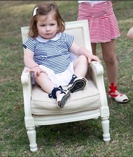 Bellissimo abito spagnolo a righe marina di Babidu - da 1 anno a 6 anni 