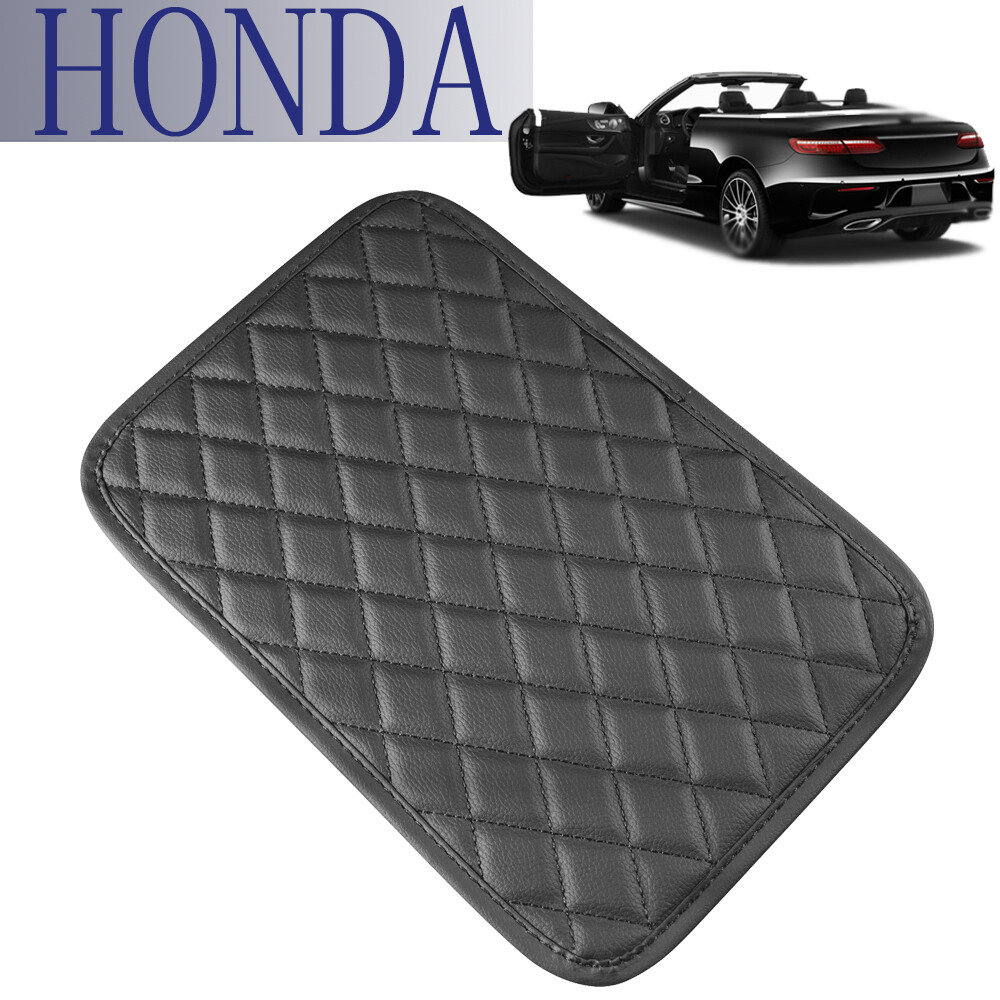 For HONDA Faux Leather Car Cushion Lid Box Protector Accessories Armrest Cover