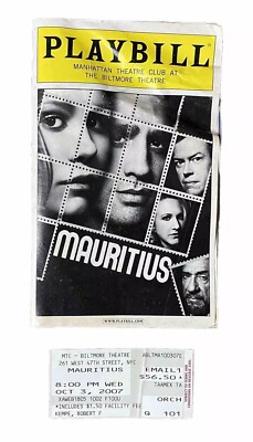 2007 Playbill Biltmore Theatre Presents Mauritius by Theresa Rebeck