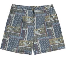 Vintage Woolrich Paisley AOP Shorts Size 42 NWT 90s Khaki Printed Bottoms