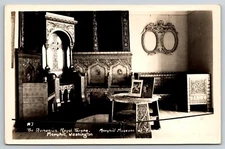 Romanian Royal Throne, Maryhill Museum, Maryhill, Washington RPPC Postcard