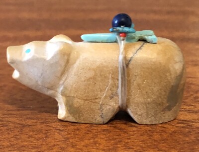 Vintage Zuni  Bear Fetish Juana Homer Turquoise Arrowhead Bundle