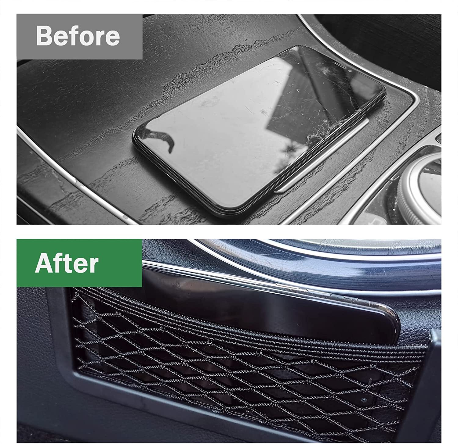 2pcs Universal Car Seat Side Back Net Mesh Storage Bag Holder Pocket Organizer E - Foto 12