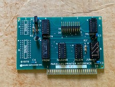 Vintage Apple II Computer Parallel Printer Interface Card Board