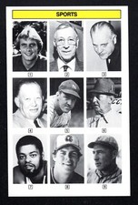 Joe Montana John Wooden Paul Brown Dale Murphy HOF Vintage Sports Trivia Card A5