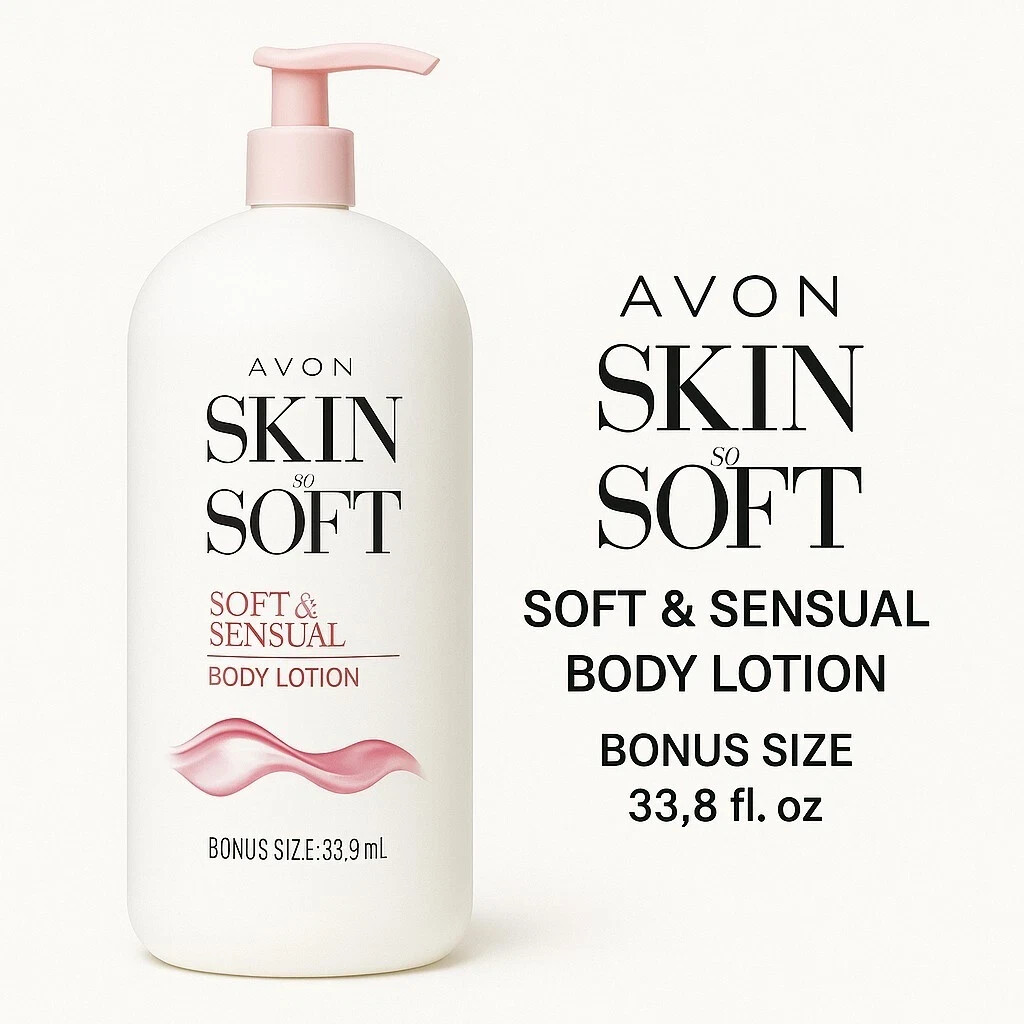AVON SKIN SO SOFT & SENSUAL BODY LOTION SIZE 33.8 FL #2 BOTTLES