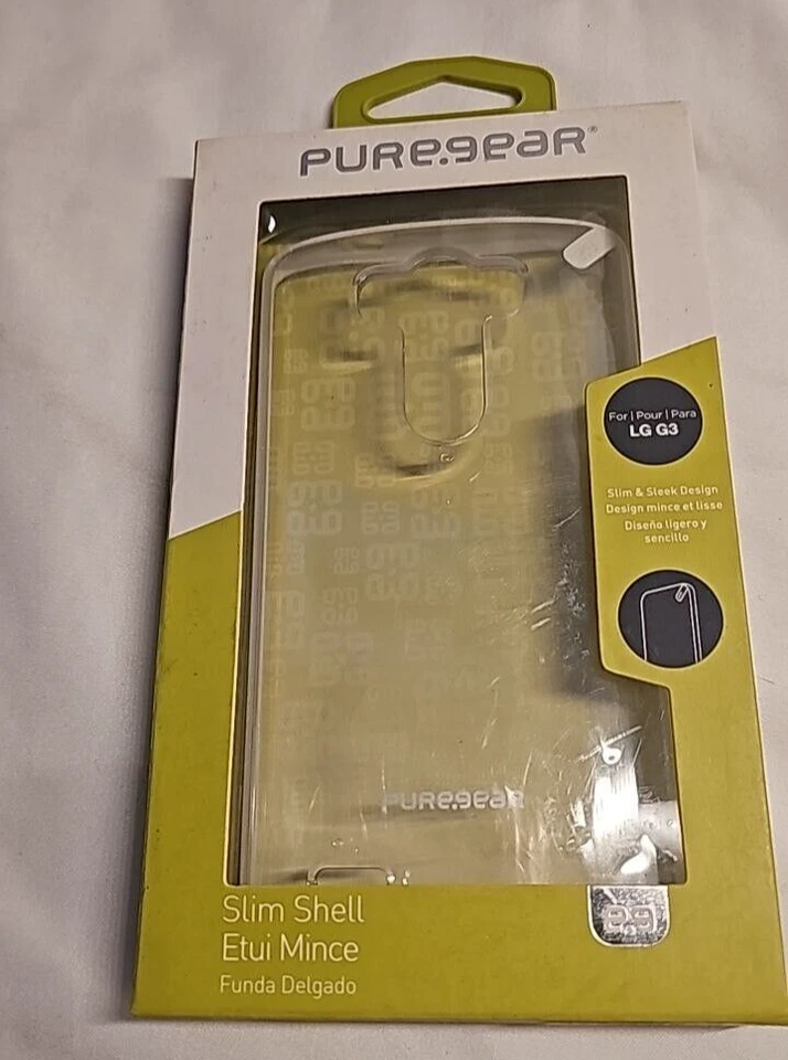 Lote de 2 fundas de impacto Puregear Slim Shell para LG G3 cubiertas transparentes delgadas negras blancas Foto 4 de 4