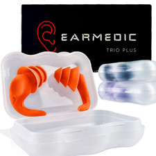 Ear Plugs 3 Pairs Soft Reusable Ear Plug for Noise Cancelling Sleep Swim & Work