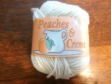PEACHES  CREAM COTTON YARN, ECRU 2.5 OZ