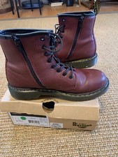 Cherry Red Kids Dr. Martens Air Wair 1460 Boots Size 4/5