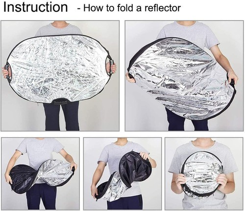 Selens 5-in-1 Collapsible Oval Reflector with Handle for Photo Lighting 80x120cm - Picture 9 of 10