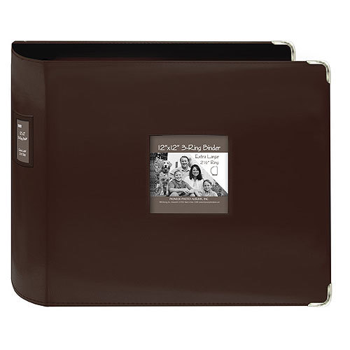 Pioneer T-12JF 12X12 Sewn 3 Ring Binder Scrapbook Brown (Same Shipping Any Qty) - Picture 1 of 2