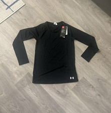 Under Armour Girl’s Heatgear Tee, Size L (14-16) - Black NEW W TAG