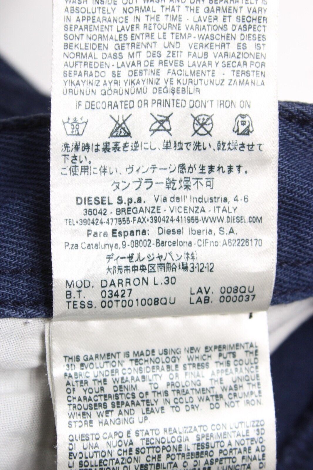 DIESEL Darron Regular Slim-Tapered 008QU Jeans Me… - image 9
