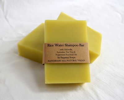 Natürliches Reiswasser Shampoo Bar Bio Inhaltsstoffe Lavendel Citronella Teebaum