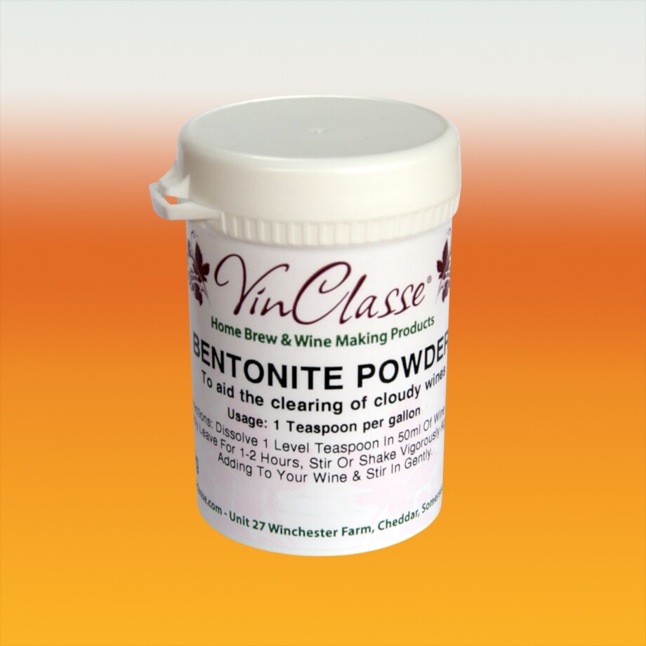 VinClasse Bentonite - 100 Gram Tub For Wine Making And Home Brew