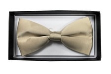 New formal men polyester pre tied Big size Bow tie wedding party prom Beige