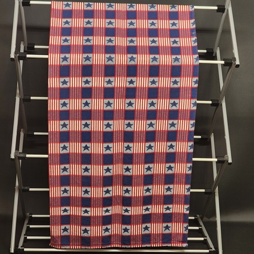 Red White and Blue Table Runner With Stars Design July 4th Themed 90 x 20 in - Picture 8 of 8